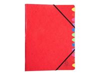 Exacompta Iderama - carpeta clasificadora - 12 piezas - para A4 - capacidad: 450 hojas - con pestañas - disponible en diferentes colores