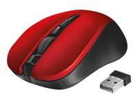 Trust Mydo - souris sans fil silencieuse - rouge