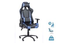 Fauteuil gamer SPORTING - accoudoirs réglables - noir et bleu