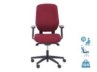 Fauteuil de bureau ROMEO - accoudoirs en option - bordeaux, base noire