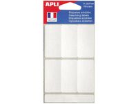 Apli Agipa - 18 Étiquettes blanches solubles - kraft - 25 x 50 mm
