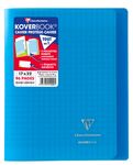 Clairefontaine Koverbook - Cahier polypro 17 x 22 cm - 96 pages - grands carreaux (Seyes) - bleu