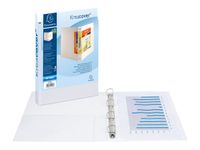Exacompta Kreacover - Classeur à anneaux personnalisable - Dos 25 mm - A4 Maxi - blanc - 2 pochettes extérieures