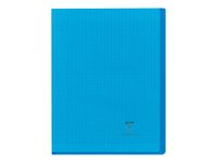 Clairefontaine Koverbook - Cahier polypro 17 x 22 cm - 96 pages - grands carreaux (Seyes) - bleu