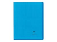 Clairefontaine Koverbook - Cahier polypro A4 (21x29,7 cm) - 96 pages - grands carreaux (Seyes) - bleu