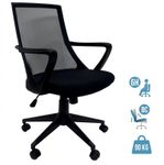 Fauteuil de bureau ALEX - accoudoirs fixes - noir