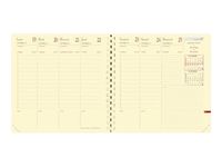 Verona - Agenda spiralé 1 semaine sur 2 pages - 16 x 16 cm - rose - Quo Vadis