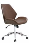 Fauteuil de bureau JAKARTA - sans accoudoirs - Marron