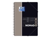 Oxford Etudiants - Cahier Nomadbook B5 (19 x 25 cm) avec pochettes 3 rabats - 160 pages - grands carreaux (Seyes) - double spirale - disponible dans différentes couleurs
