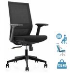 Fauteuil de bureau MAX - accoudoirs réglables - noir