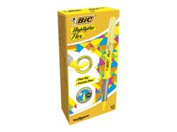 BIC Highlighter Flex - Pack de 12 surligneurs - jaune
