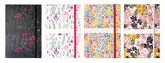 Agenda à élastique Oxford Flowers - 1 semaine sur 2 pages - 10 x 15 cm - disponible dans différents modèles - Hamelin