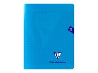 Clairefontaine Mimesys - Cahier polypro 17 x 22 cm - 48 pages - grands carreaux (Seyes) - bleu