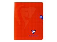Clairefontaine Mimesys - Cahier polypro 17 x 22 cm - 48 pages - grands carreaux (Seyes) - rouge