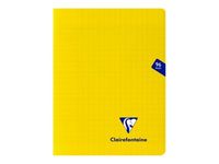Clairefontaine Mimesys - Cahier polypro 17 x 22 cm - 48 pages - grands carreaux (Seyes) - jaune