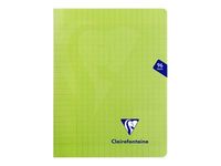 Clairefontaine Mimesys - Cahier polypro 17 x 22 cm - 48 pages - grands carreaux (Seyes) - vert