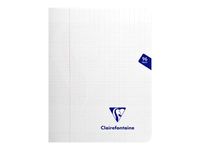 Clairefontaine Mimesys - Cahier polypro 17 x 22 cm - 48 pages - grands carreaux (Seyes) - transparent