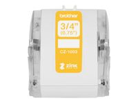 Brother CZ-13 - Ruban d'étiquettes auto-adhésives - 1 rouleau (19 mm x 5 m) - couleurs