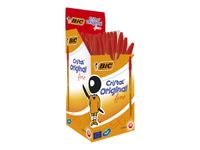 BIC Cristal Fine - 50 Stylos à bille - rouge