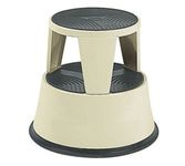 Tabouret - 2 marches - métal - beige