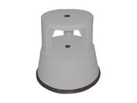 Tabouret - 2 marches - plastique - gris clair