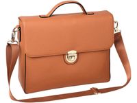 Oberthur Lady Bradford - Cartable rigide 2 compartiments - camel - 29 x 11,5 x 36 cm