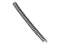 Fellowes - 100 anneaux de reliure en métal - 6 mm - jusqu'à 35 feuilles - noir