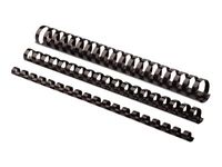 Fellowes - 50 anneaux de reliure en plastique - 38 mm - jusqu'à 340 feuilles - noir