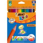 BIC Kids Evolution - 18 Crayons de couleur