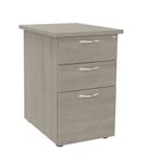 Caisson bout de bureau IDRA/DUAL - L47 x P60 cm - Imitation Chêne gris
