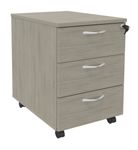 Caisson mobile IDRA/DUAL - L43 x H56 x P60 cm - 3 Tiroirs - Imitation Chêne gris