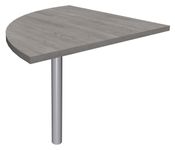 Angle de Liaison à 90° IDRA/DUAL - Pied alu - plateau imitation Chêne gris