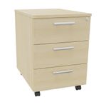 Caisson mobile EXPRIM/LOFTER/LEVEL - L43 x H56 x P60 cm - 3 tiroirs - Imitation Erable