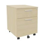 Caisson mobile EXPRIM/LOFTER/LEVEL - L43 x H56 x P60 cm - 2 tiroirs dont 1 DS - Imitation Erable