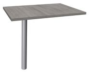 Extension IDRA/DUAL sur pied tube - 80 x 60 cm - Pied alu - plateau imitation Chêne gris