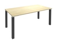 Bureau droit EXPRIM - L120 cm - Plateau imitation Erable - Pieds carbone