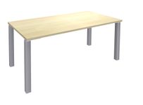 Bureau droit EXPRIM - L140 cm - Plateau imitation Erable - Pieds alu