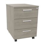 Caisson mobile EXPRIM/LOFTER/LEVEL - L43 x H56 x P60 cm - 3 tiroirs - Imitation Chêne gris