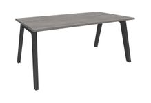 Bureau simple STEELY - L180 cm - pied carbone - plateau imitation Chêne gris