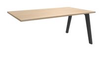 Bureau simple STEELY - L140 cm - Bureau suivant - Pieds carbone - plateau imitation Chêne clair