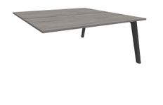 Bureau double STEELY - L140 cm - Elément suivant - Pieds carbone - plateau imitation Chêne gris