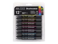 Promarker Brush - Pack de 12 stylos pinceaux et marqueurs - teintes vives