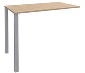 Table Lounge - L120xH105xP60 cm - 2 Pieds alu - plateau imitation chêne clair