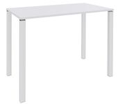 Table Lounge - L120xH105xP80 cm - 4 Pieds blanc - plateau blanc perle
