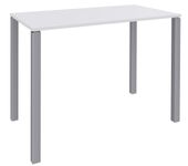 Table Lounge - L120xH105xP60 cm - 4 Pieds alu - plateau blanc perle