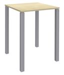 Table Lounge - L80xH105xP80 cm - 4 Pieds alu - plateau imitation érable