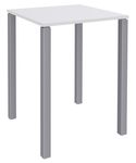 Table Lounge - L80xH105xP80 cm - 4 Pieds alu - plateau blanc perle