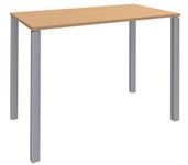 Table Lounge - L120xH105xP80 cm - 4 Pieds alu - plateau imitation hêtre