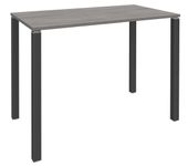 Table Lounge - L120xH105xP80 cm - 4 Pieds carbone - plateau imitation chêne gris