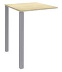 Table Lounge - L80xH105xP80 cm - 2 pieds alu - plateau imitation érable